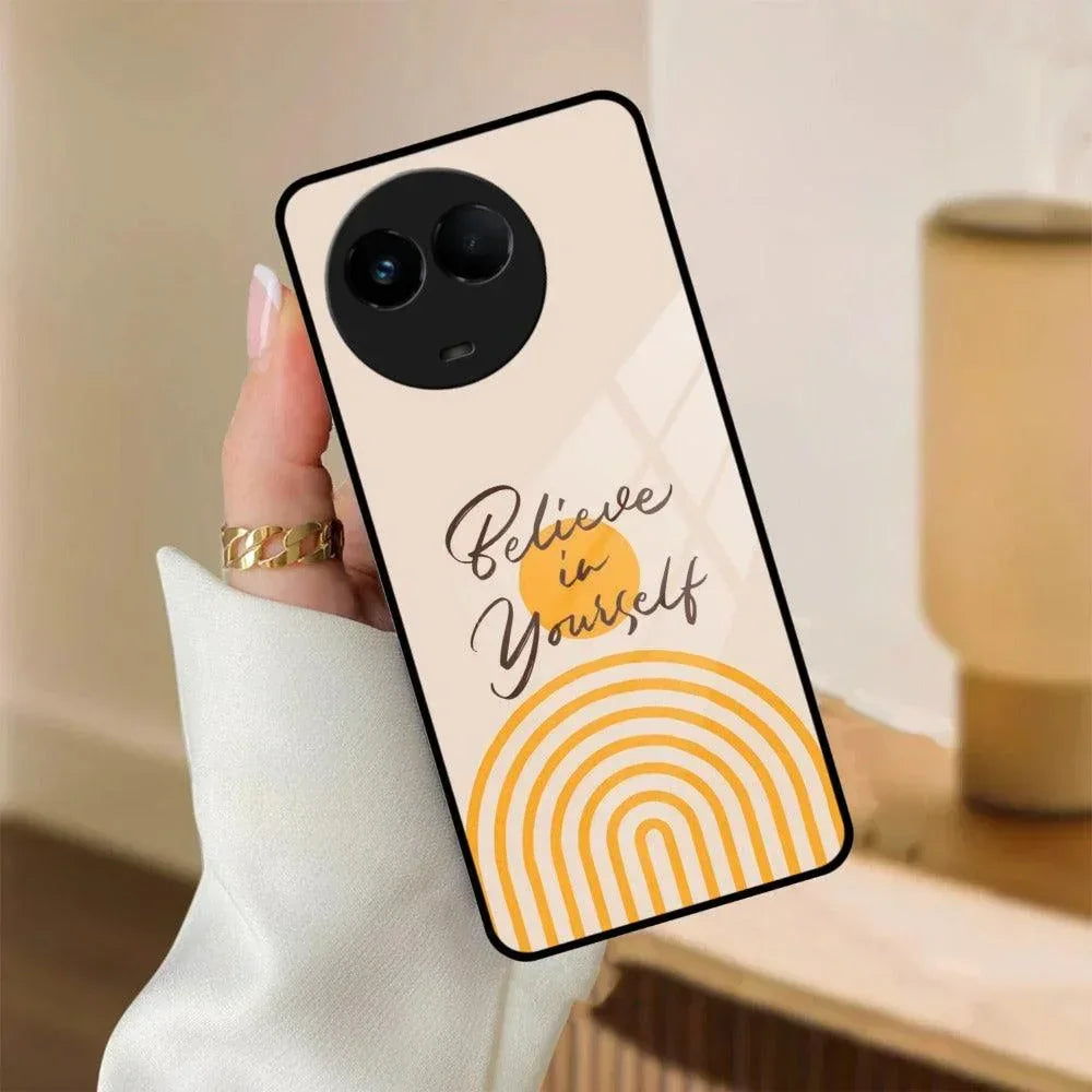 Believe In Yourself Glass Case Cover For Realme/Narzo - ShopOnCliQ