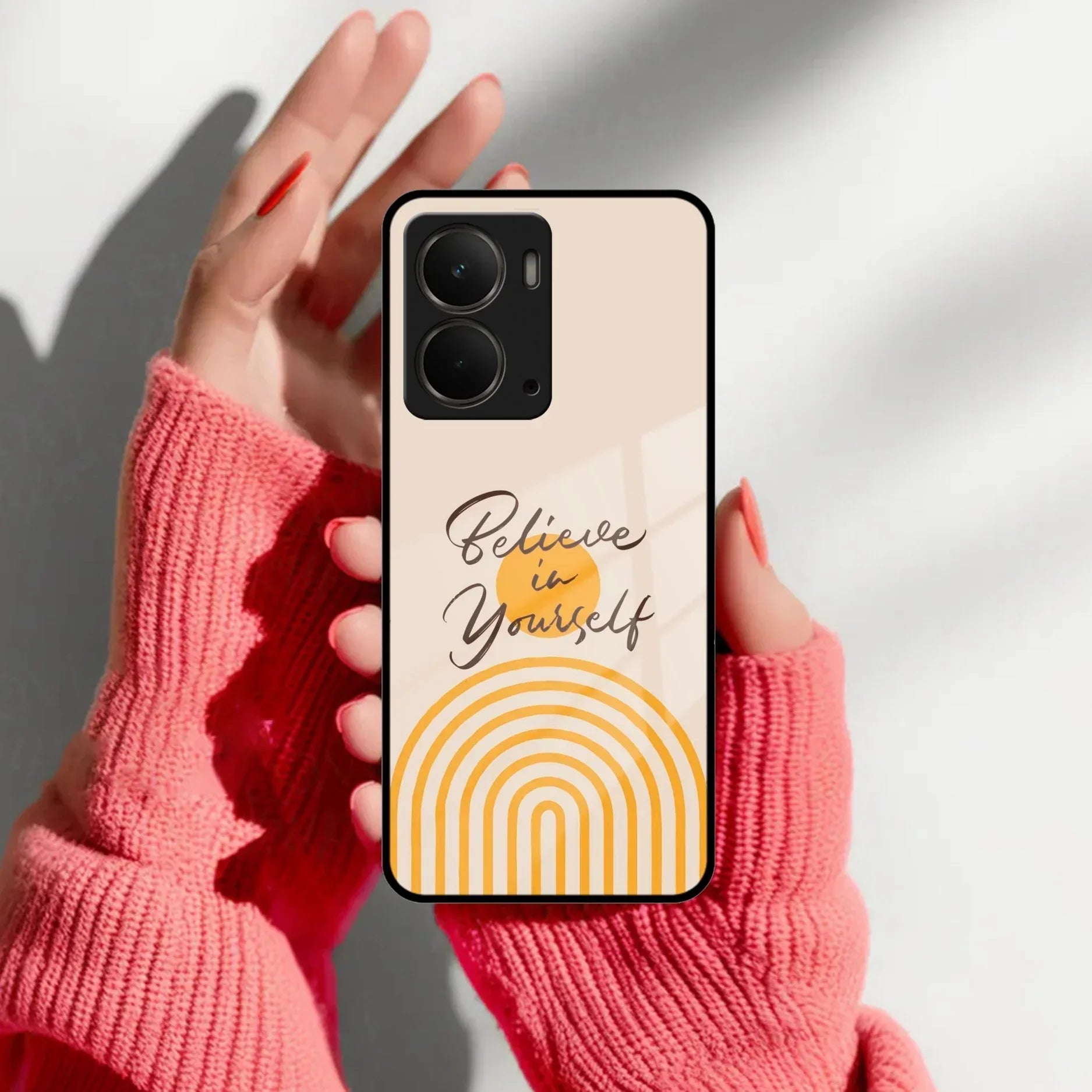 Believe In Yourself Glass Case Cover For Realme/Narzo - ShopOnCliQ