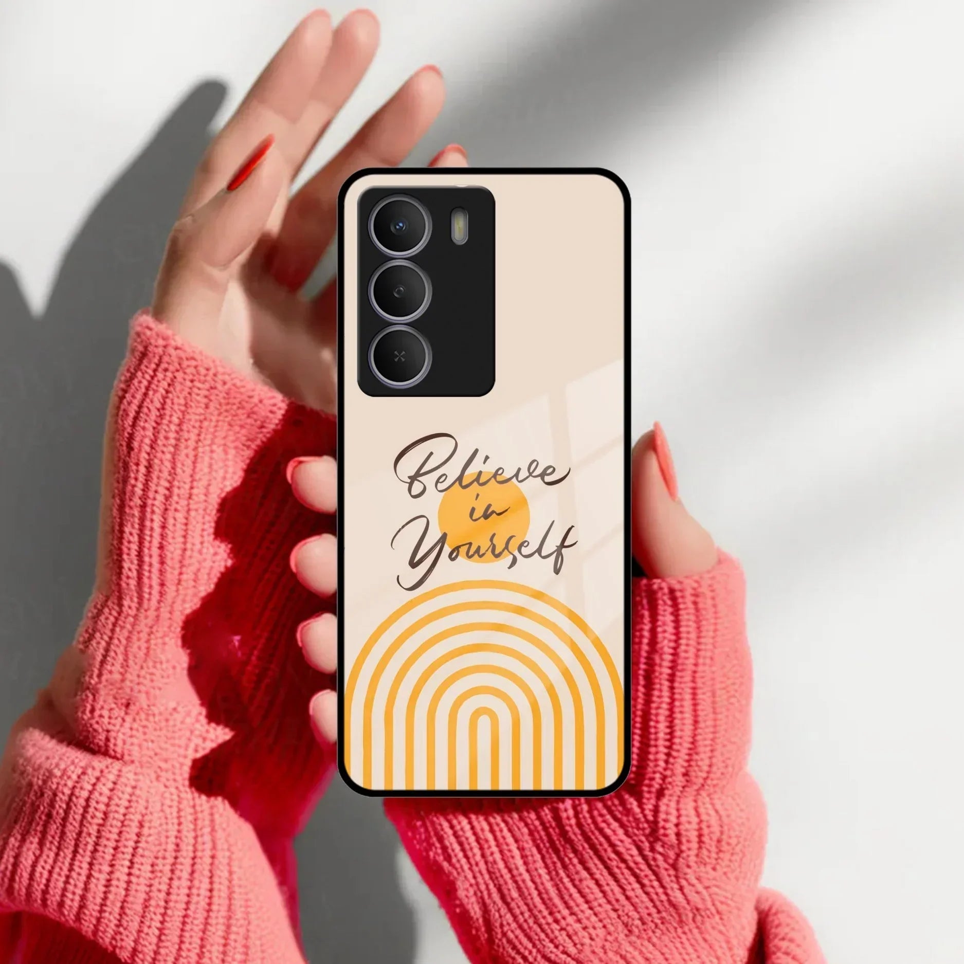Believe In Yourself Glass Case Cover For Realme/Narzo - ShopOnCliQ