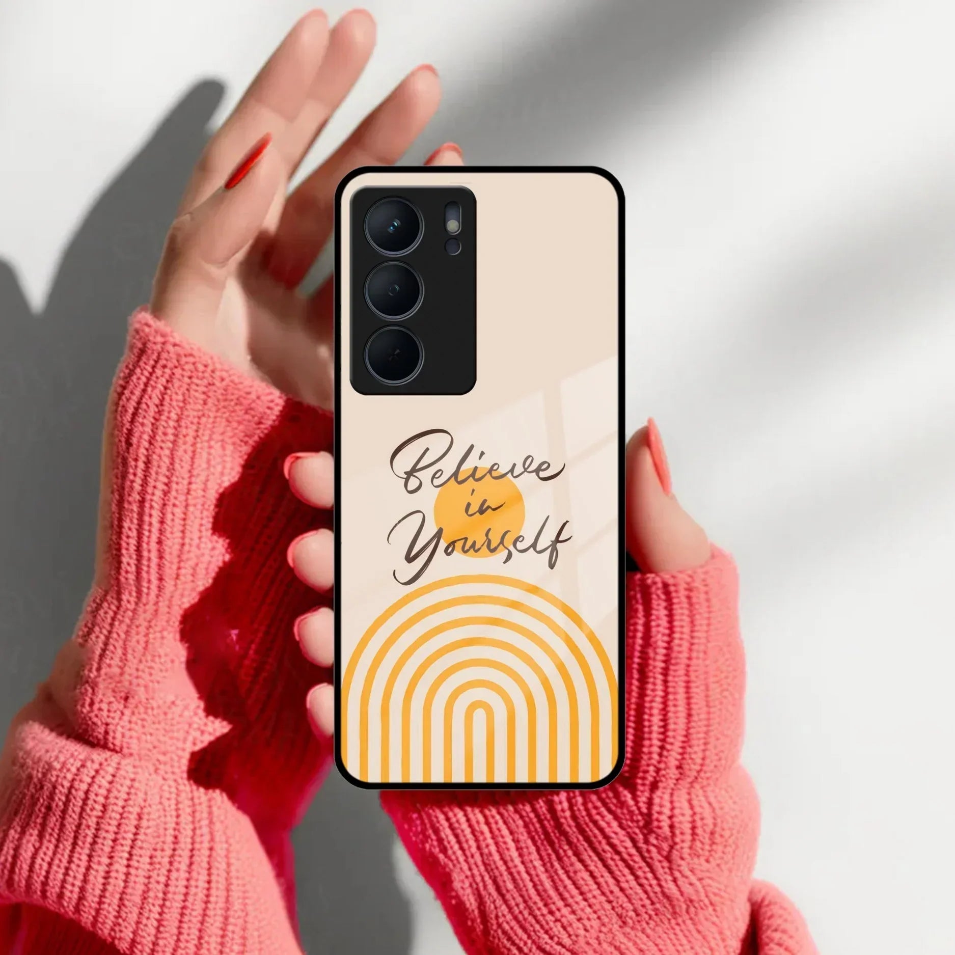 Believe In Yourself Glass Case Cover For Realme/Narzo - ShopOnCliQ