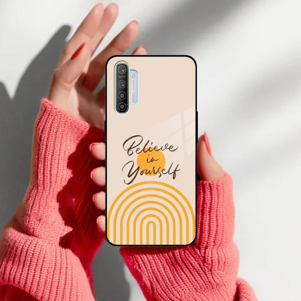Believe In Yourself Glass Case Cover For Realme/Narzo - ShopOnCliQ