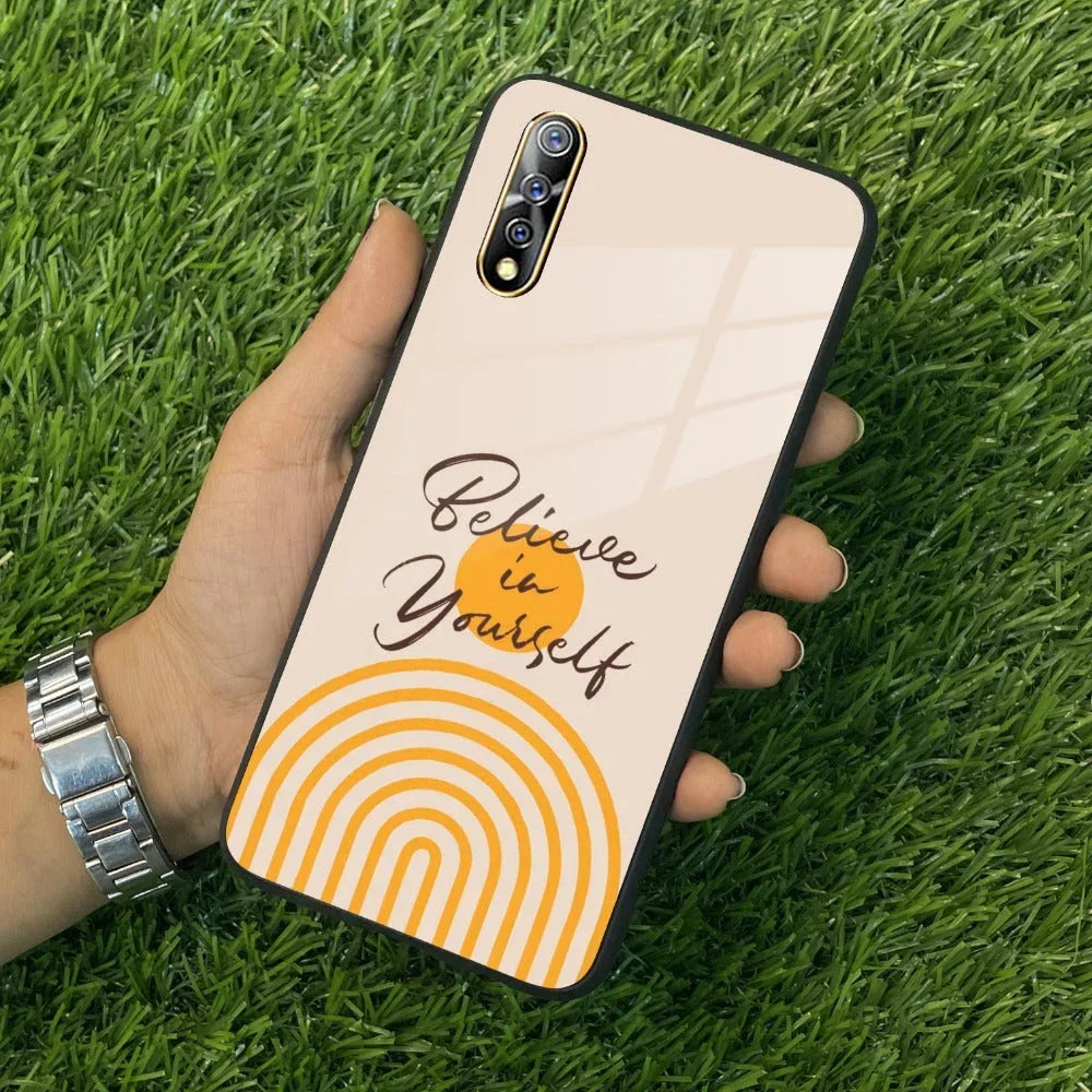 Believe In Yourself Glass Case Cover For Vivo - ShopOnCliQ