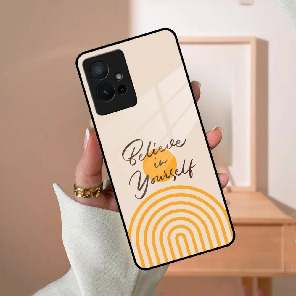 Believe In Yourself Glass Case Cover For Vivo - ShopOnCliQ