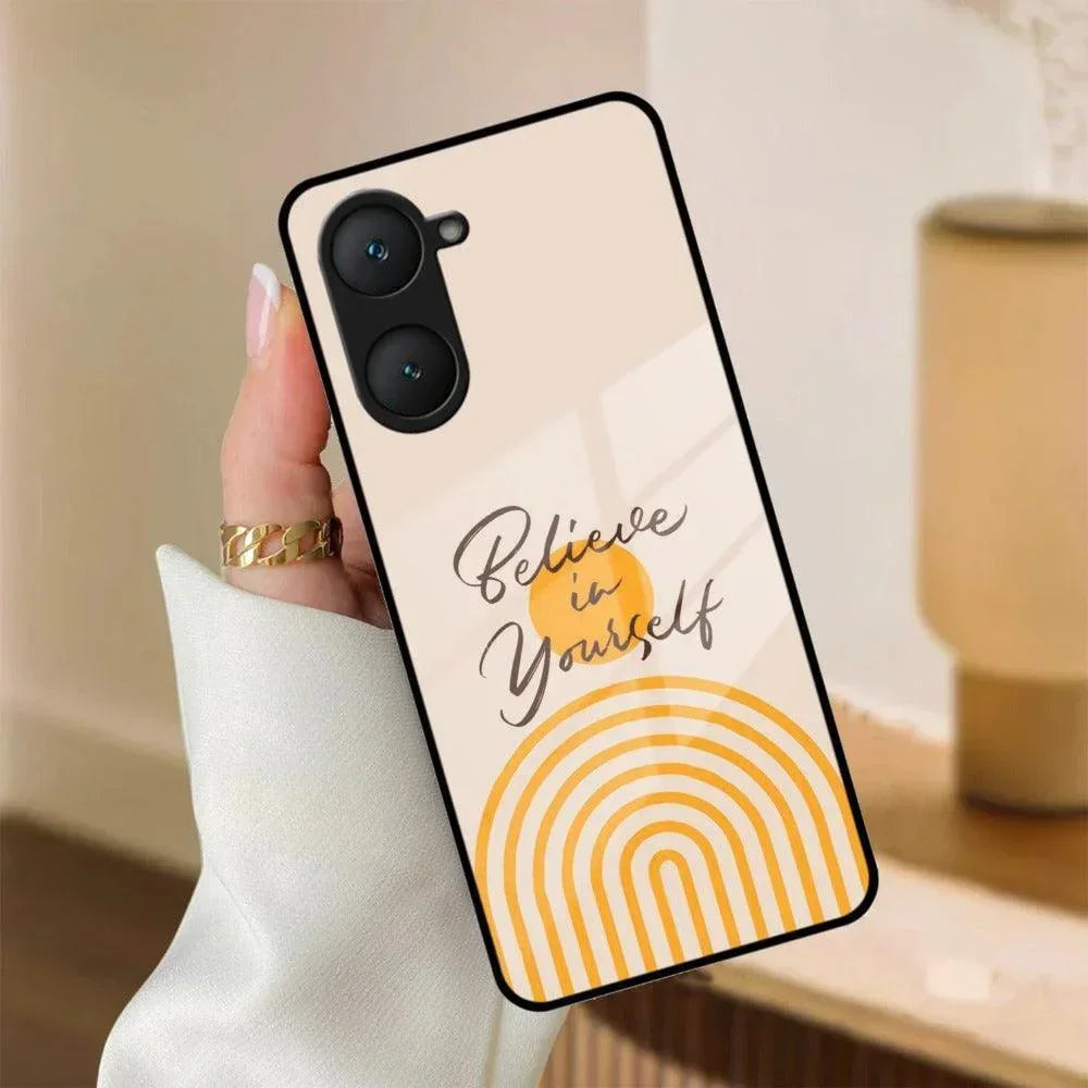Believe In Yourself Glass Case Cover For Vivo - ShopOnCliQ