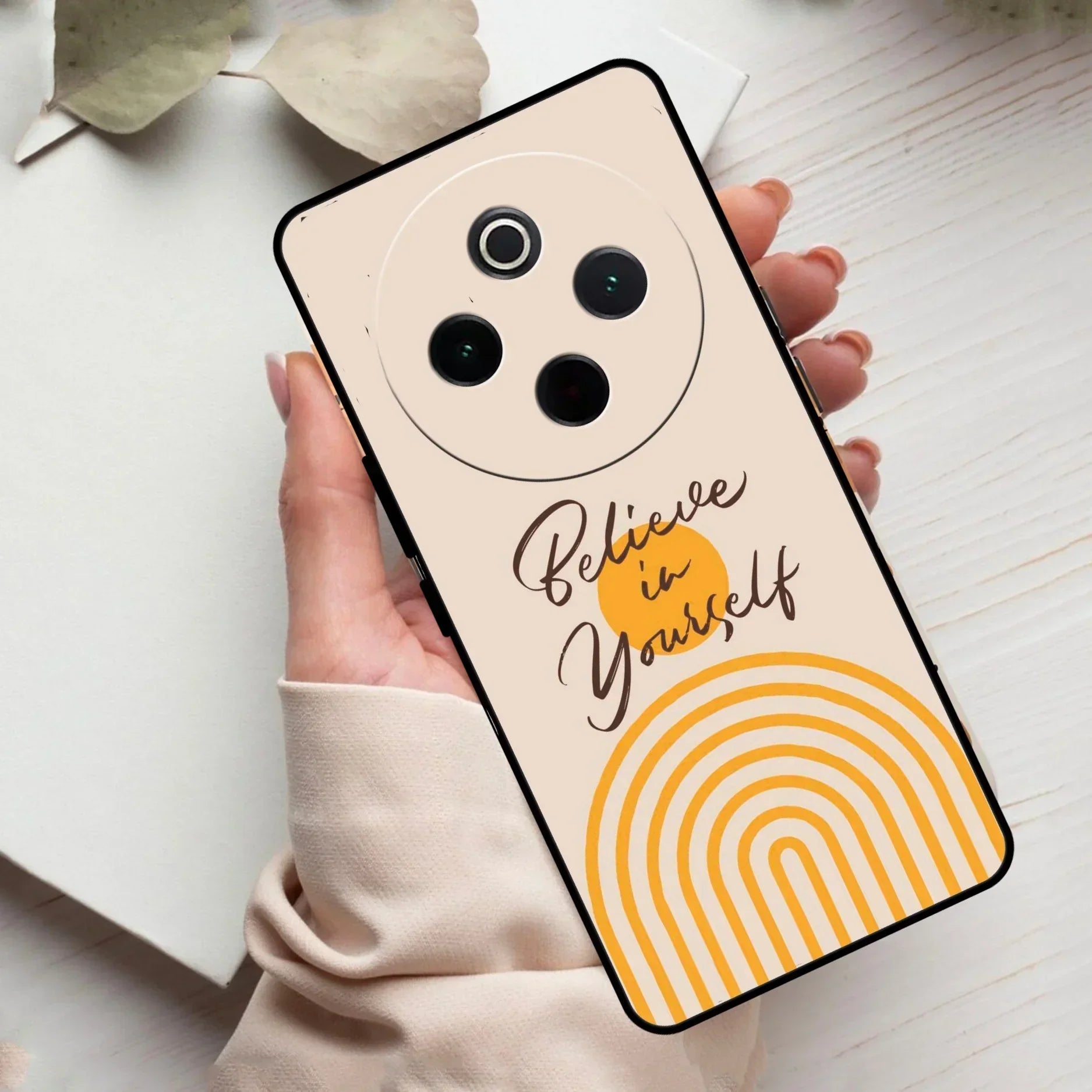 Believe In Yourself Glass Case Cover For Vivo - ShopOnCliQ