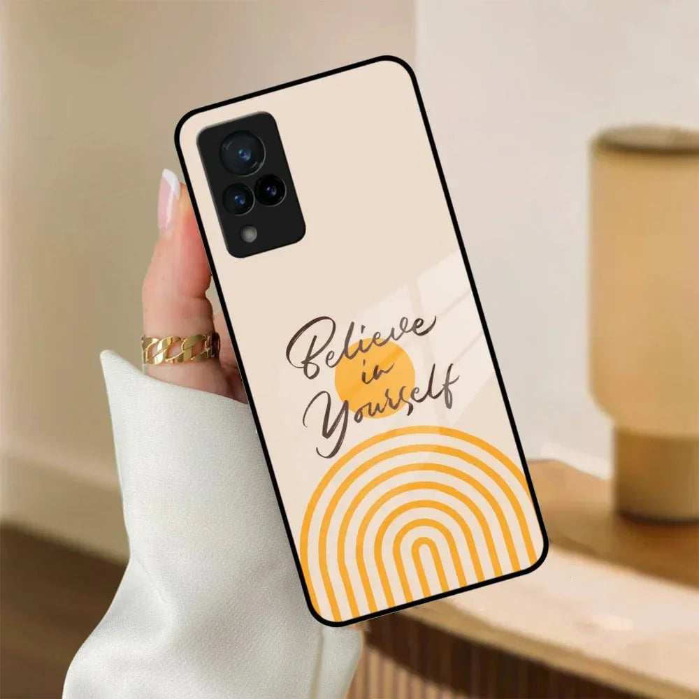 Believe In Yourself Glass Case Cover For Vivo - ShopOnCliQ