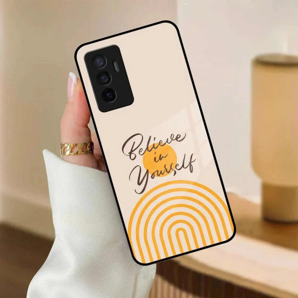 Believe In Yourself Glass Case Cover For Vivo - ShopOnCliQ