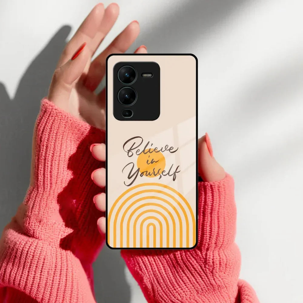Believe In Yourself Glass Case Cover For Vivo - ShopOnCliQ