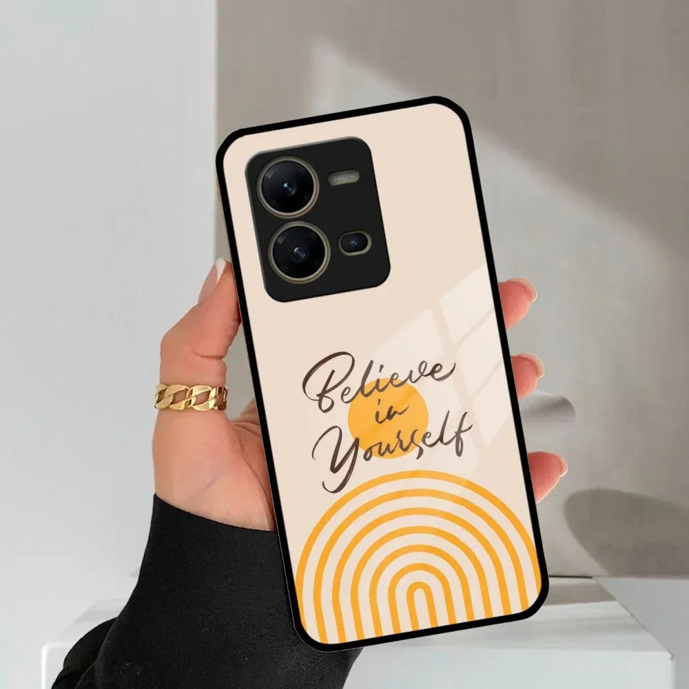 Believe In Yourself Glass Case Cover For Vivo - ShopOnCliQ