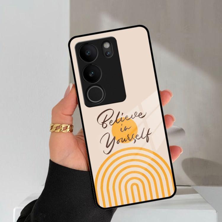 Believe In Yourself Glass Case Cover For Vivo - ShopOnCliQ