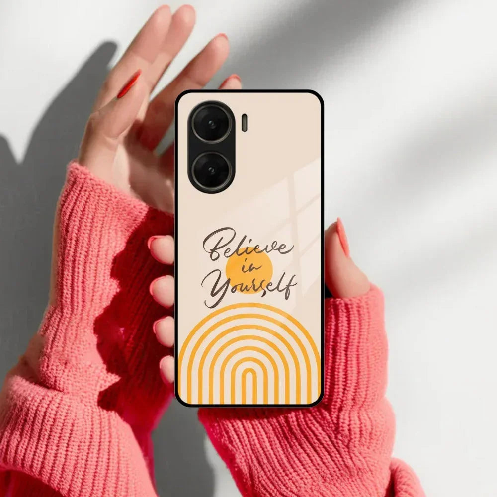 Believe In Yourself Glass Case Cover For Vivo - ShopOnCliQ