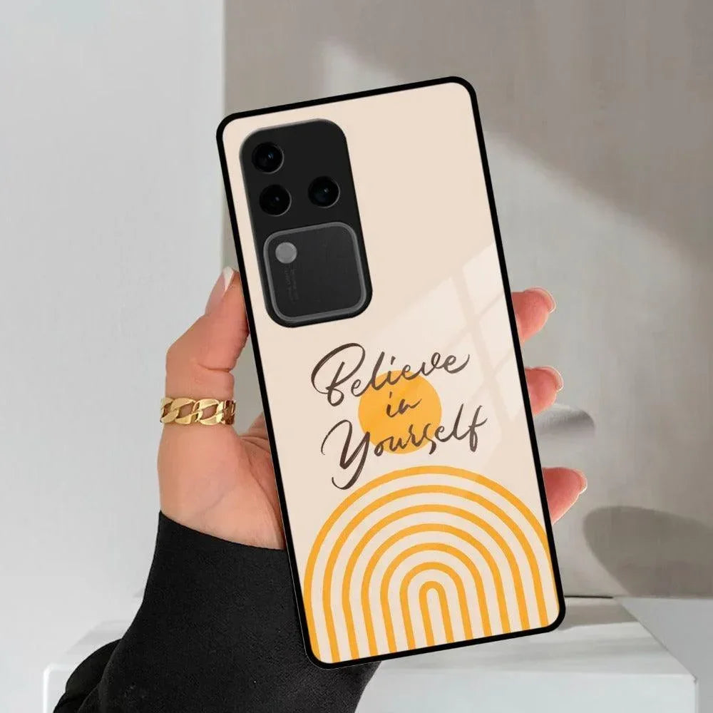 Believe In Yourself Glass Case Cover For Vivo - ShopOnCliQ