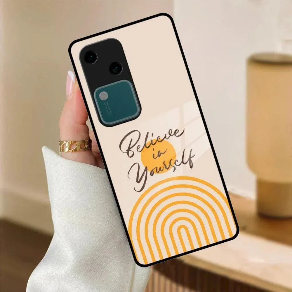 Believe In Yourself Glass Case Cover For Vivo - ShopOnCliQ