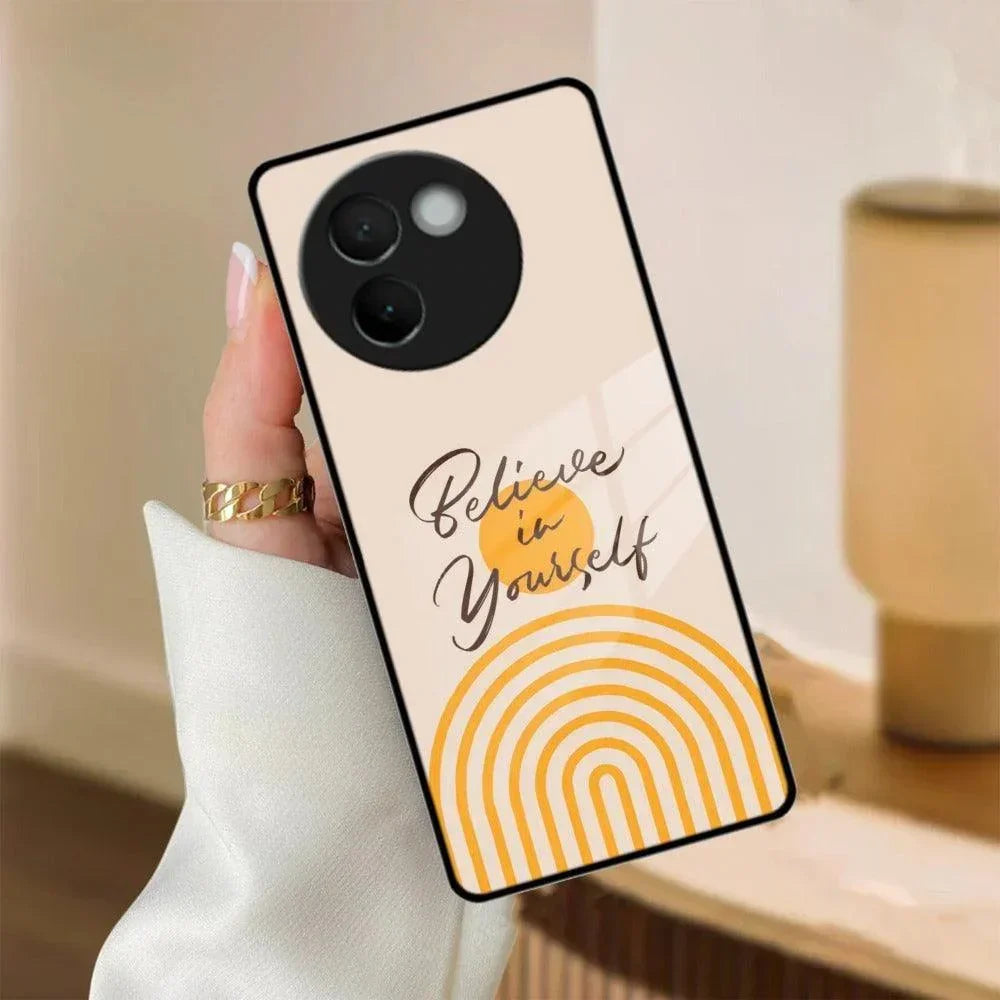 Believe In Yourself Glass Case Cover For Vivo - ShopOnCliQ