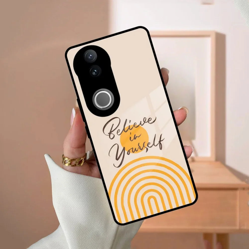 Believe In Yourself Glass Case Cover For Vivo - ShopOnCliQ