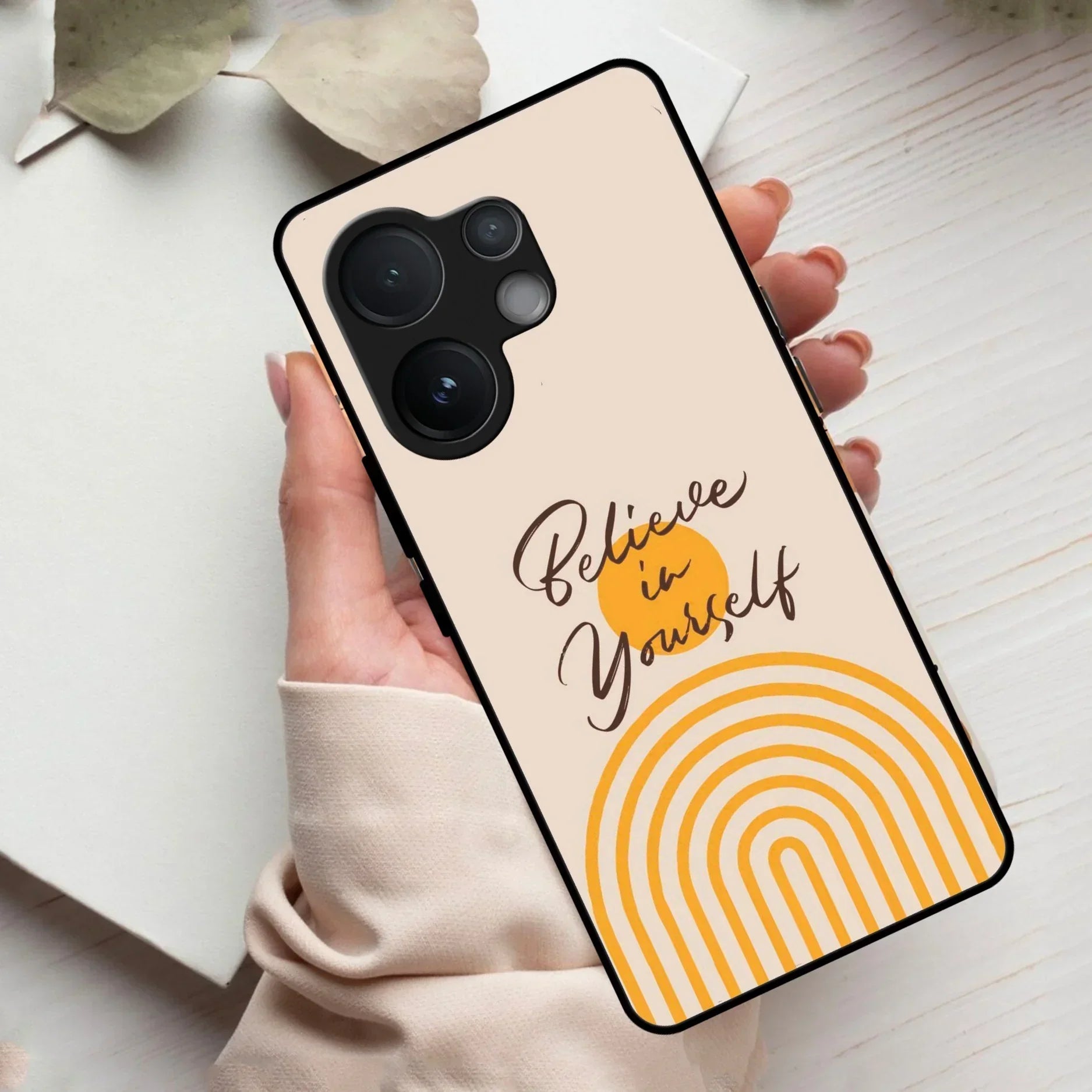 Believe In Yourself Glass Case Cover For Vivo - ShopOnCliQ