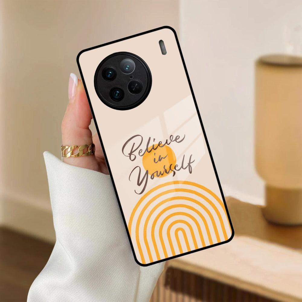 Believe In Yourself Glass Case Cover For iQOO