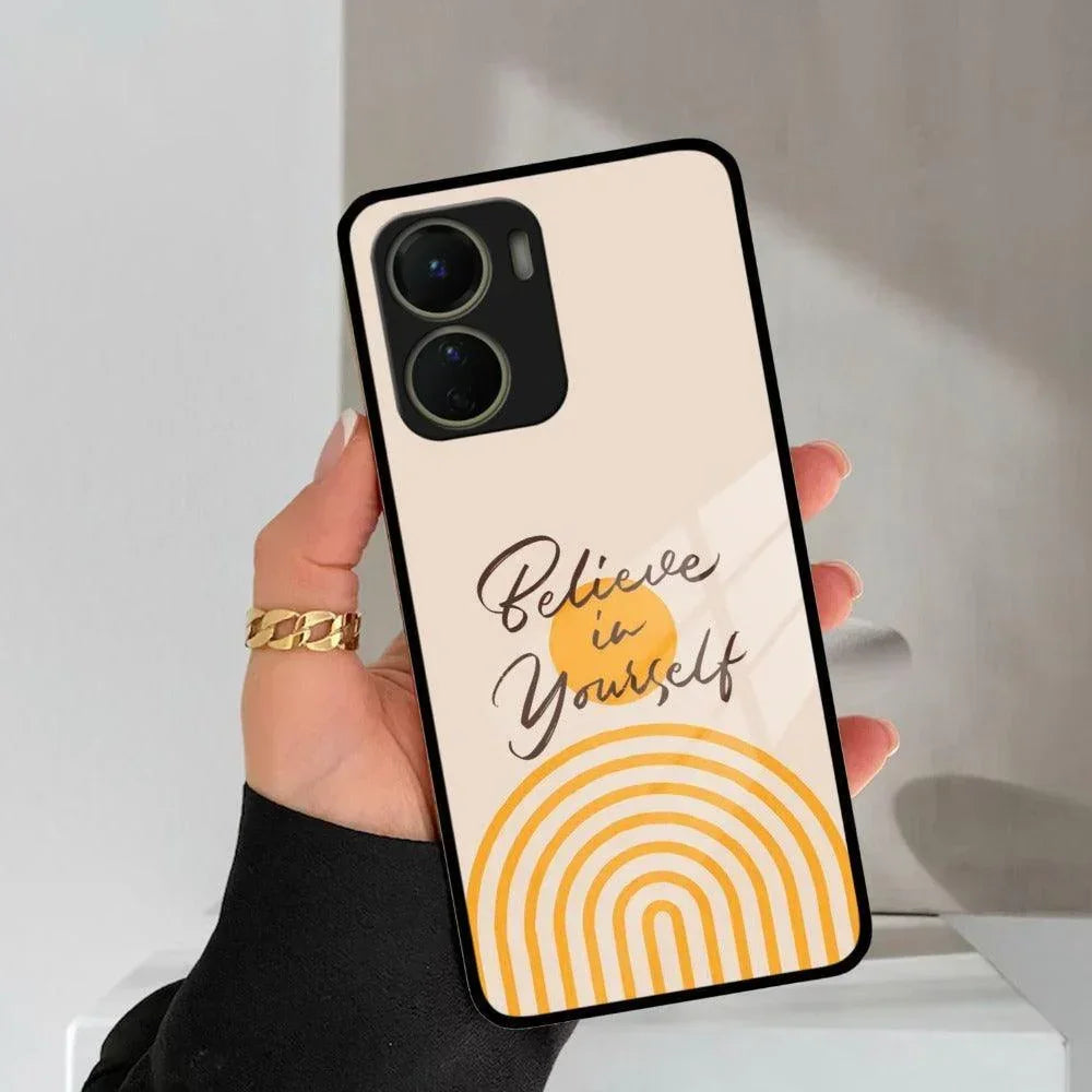 Believe In Yourself Glass Case Cover For Vivo - ShopOnCliQ