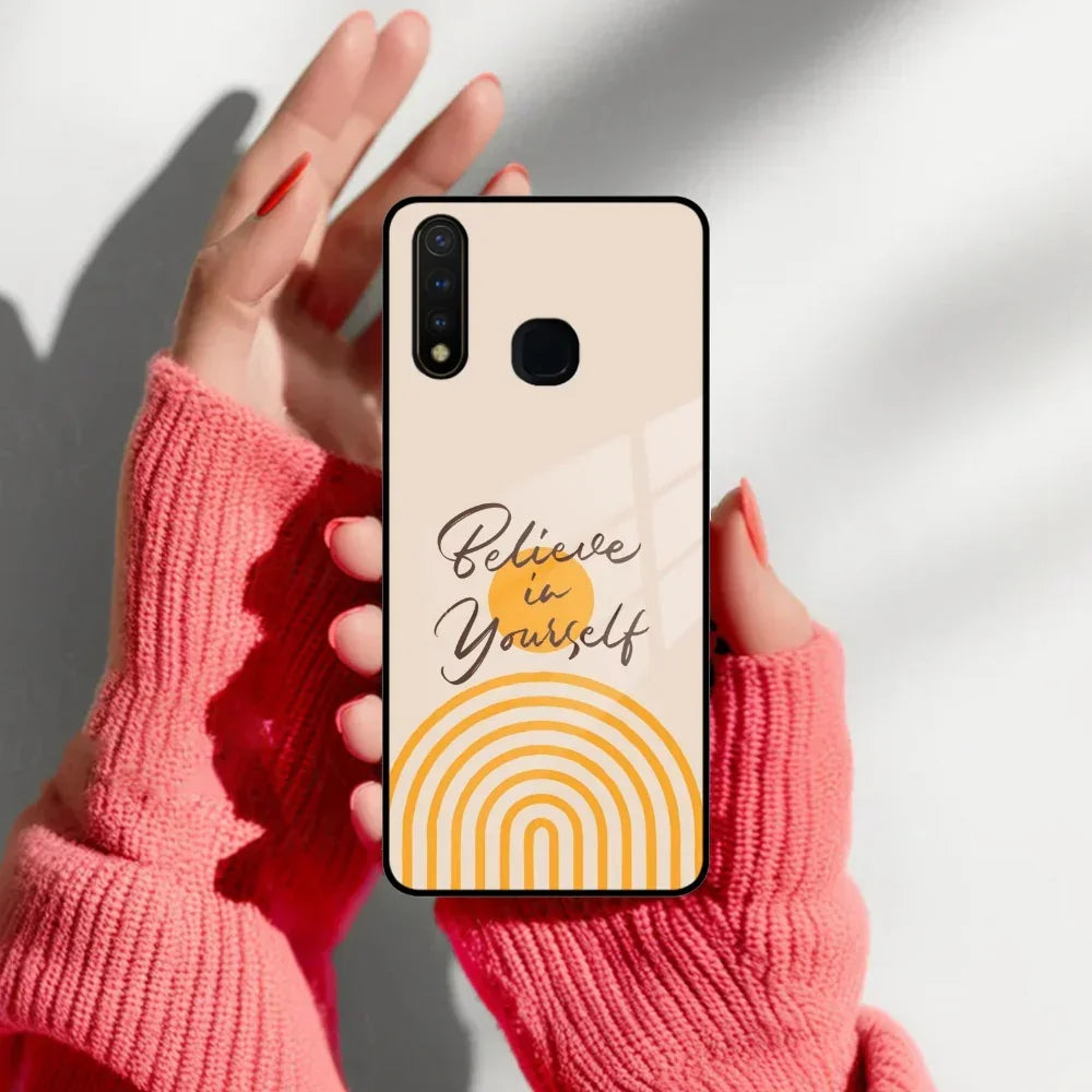 Believe In Yourself Glass Case Cover For Vivo - ShopOnCliQ