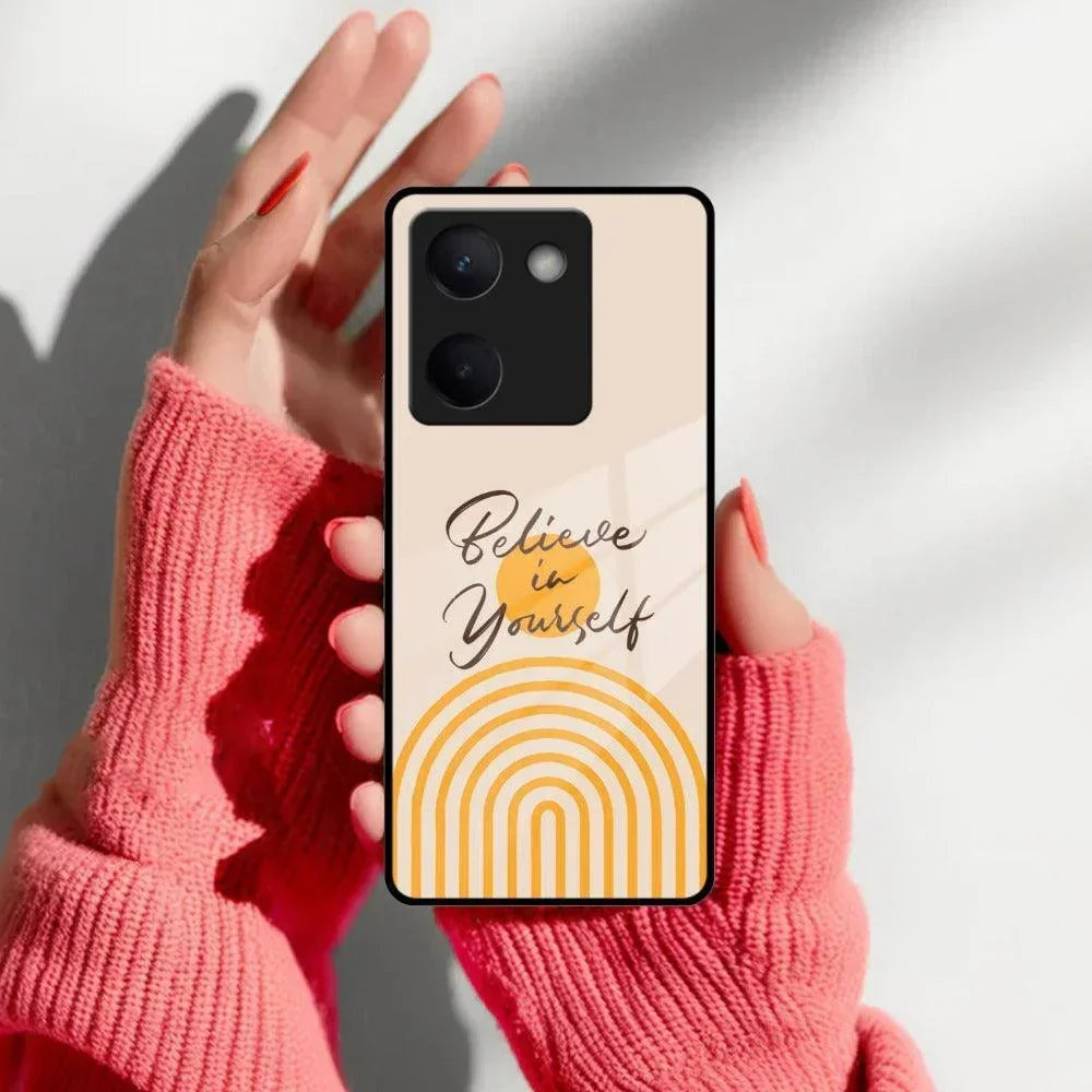 Believe In Yourself Glass Case Cover For Vivo - ShopOnCliQ