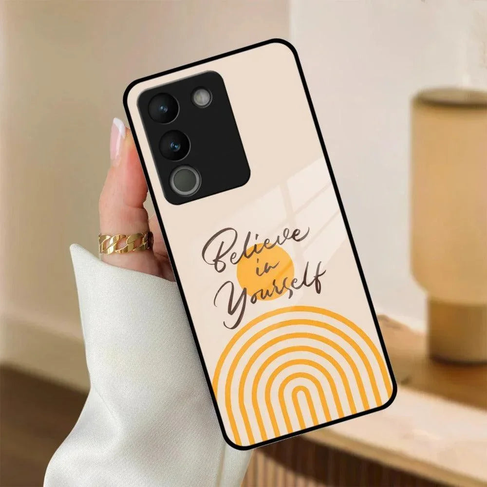 Believe In Yourself Glass Case Cover For Vivo - ShopOnCliQ