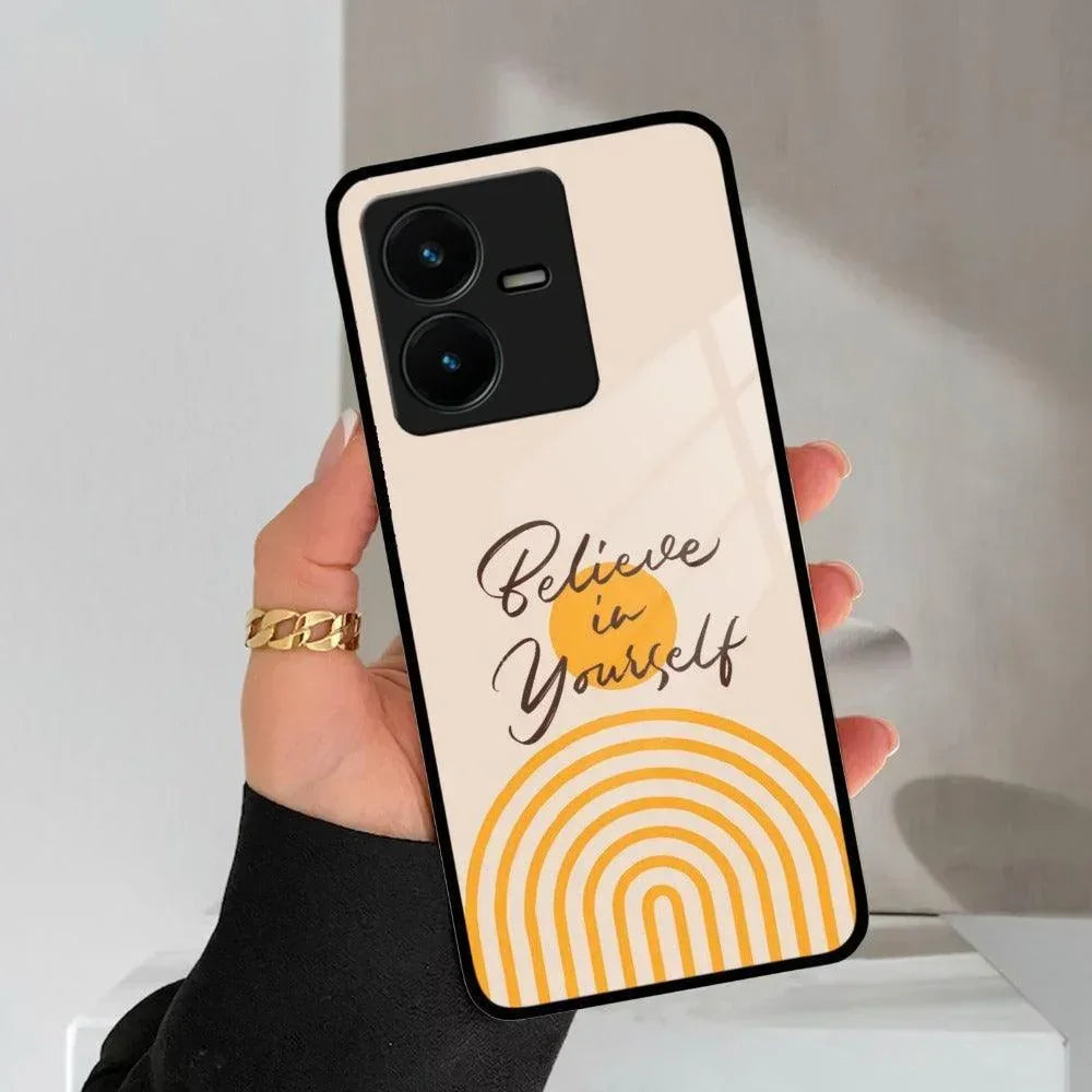 Believe In Yourself Glass Case Cover For Vivo - ShopOnCliQ