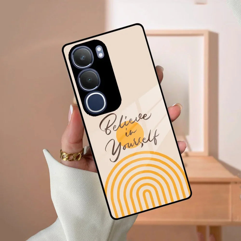 Believe In Yourself Glass Case Cover For Vivo - ShopOnCliQ