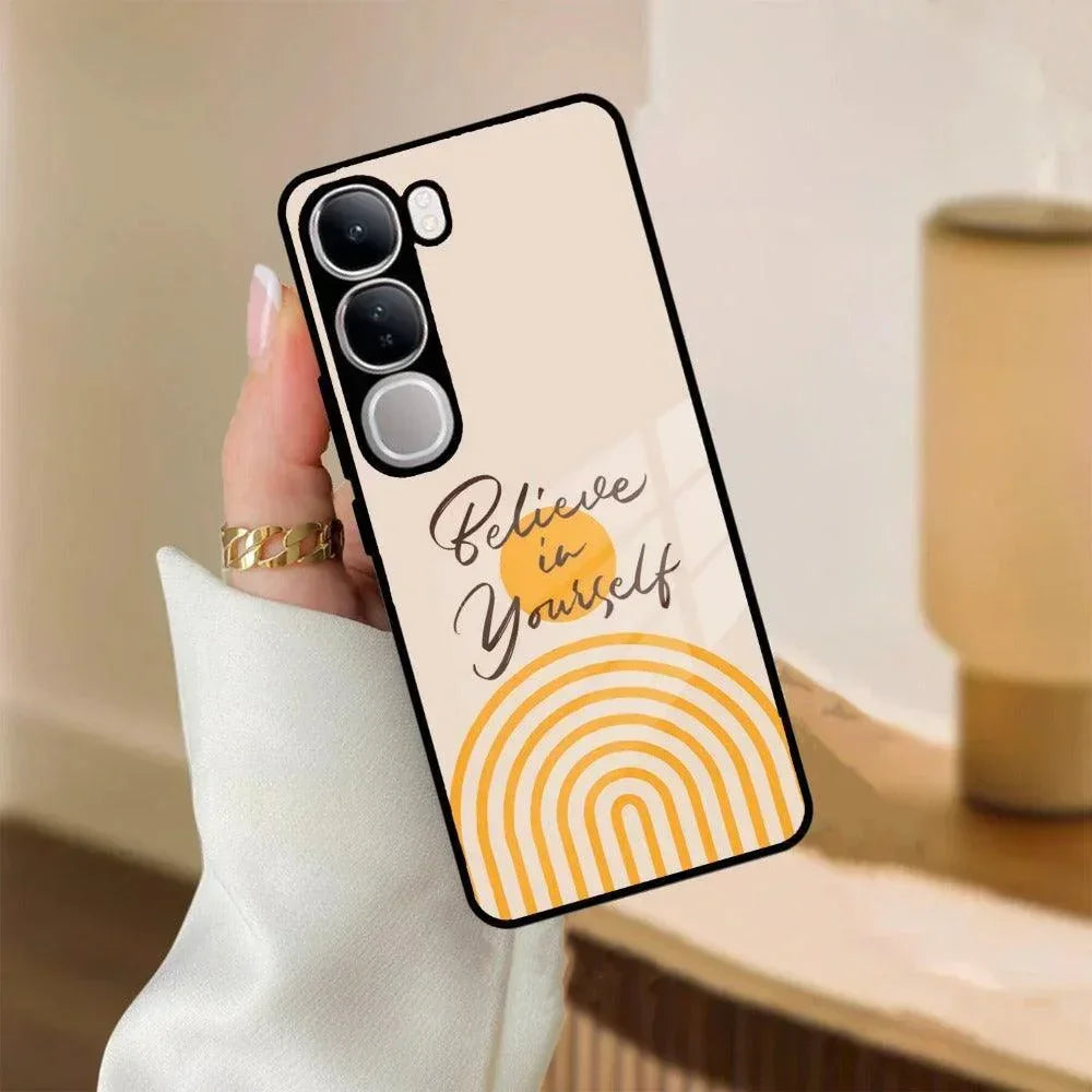 Believe In Yourself Glass Case Cover For Vivo - ShopOnCliQ