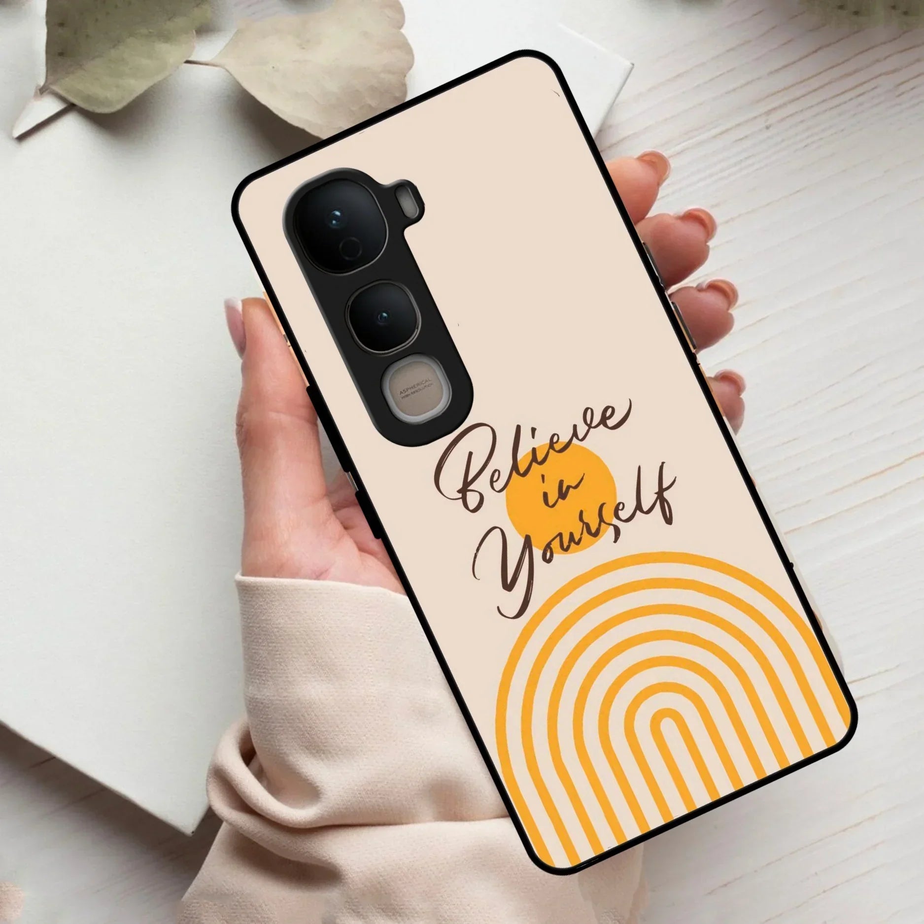 Believe In Yourself Glass Case Cover For Vivo - ShopOnCliQ