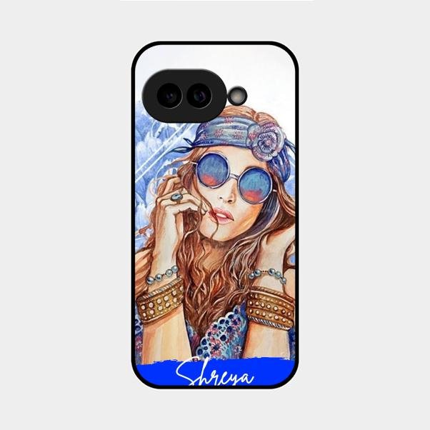 Bindass Babe Customize Glass Case Cover For Google Pixel 9A 5G