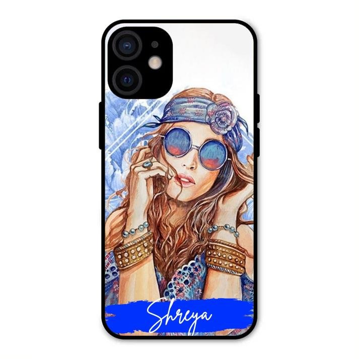 Bindass Babe Customize Glass Case Cover For iPhone 12 mini