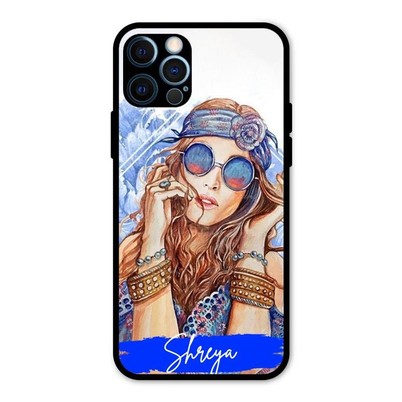 Bindass Babe Customize Glass Case Cover For iPhone 12 Pro