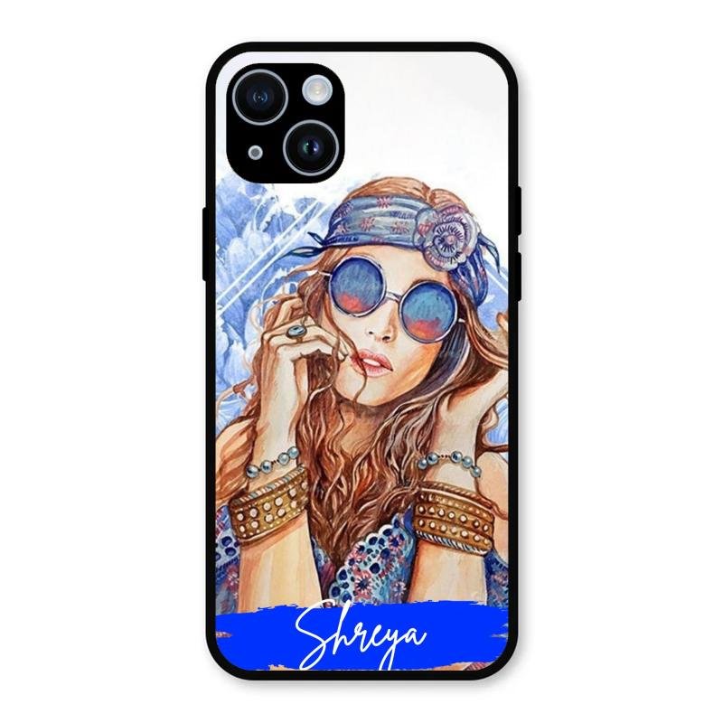 Bindass Babe Customize Glass Case Cover For iPhone 14