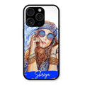 Bindass Babe Customize Glass Case Cover For iPhone 15 Pro Max