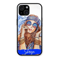 Bindass Babe Customize Glass Case Cover For iPhone 15
