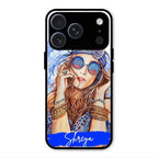 Bindass Babe Customize Glass Case Cover For iPhone 17 Pro