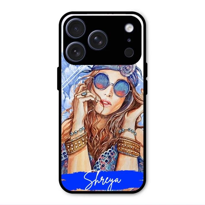 Bindass Babe Customize Glass Case Cover For iPhone 17 Pro