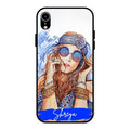 Bindass Babe Customize Glass Case Cover For iPhone XR