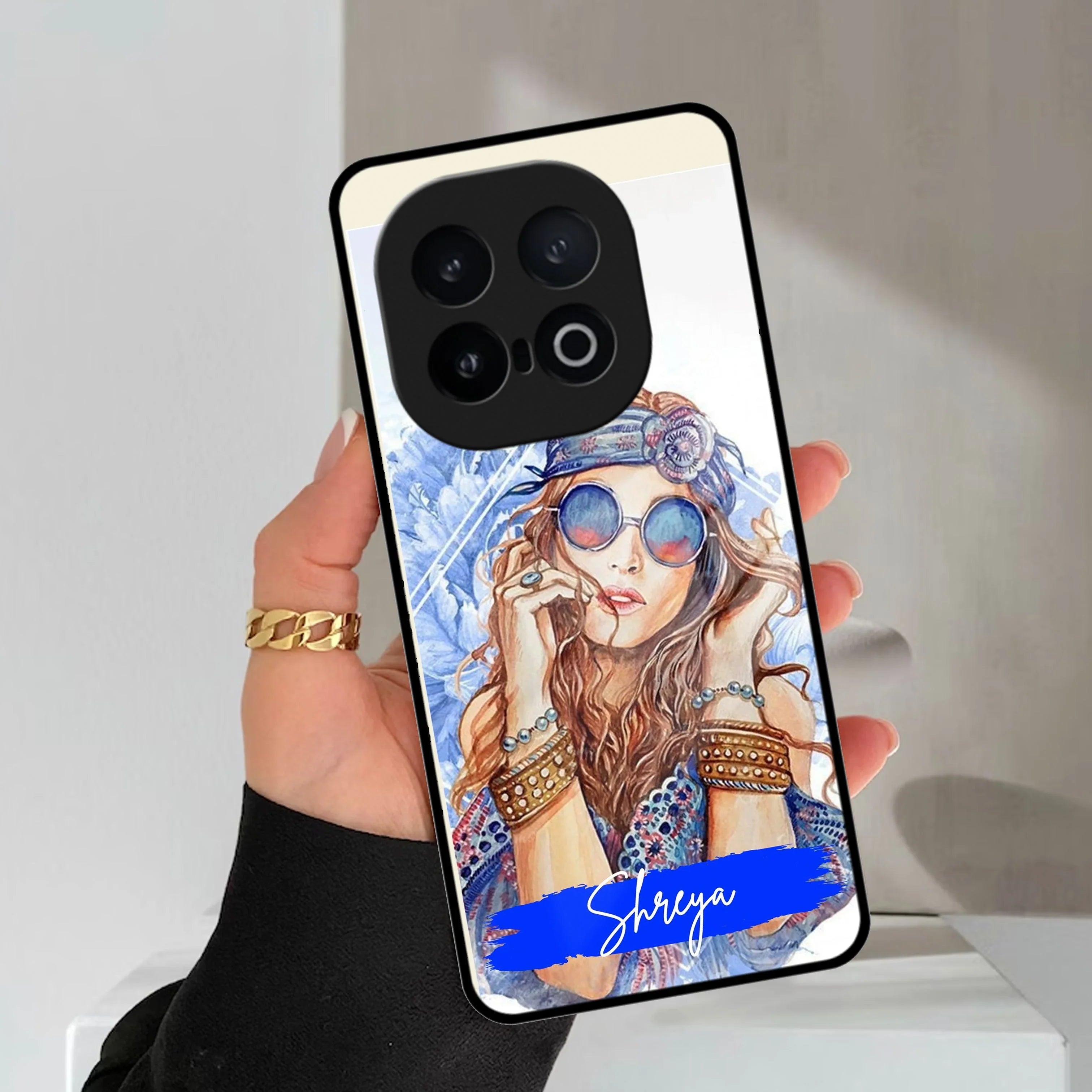 Bindass Babe Customize Glass Case Cover For iQOO - ShopOnCliQ