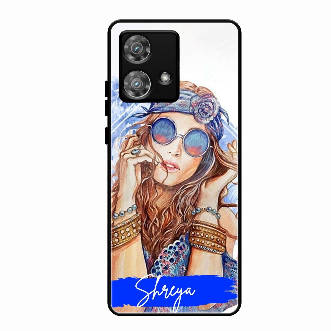 Bindass Babe Customize Glass Case Cover For Motorola Edge 40 5G