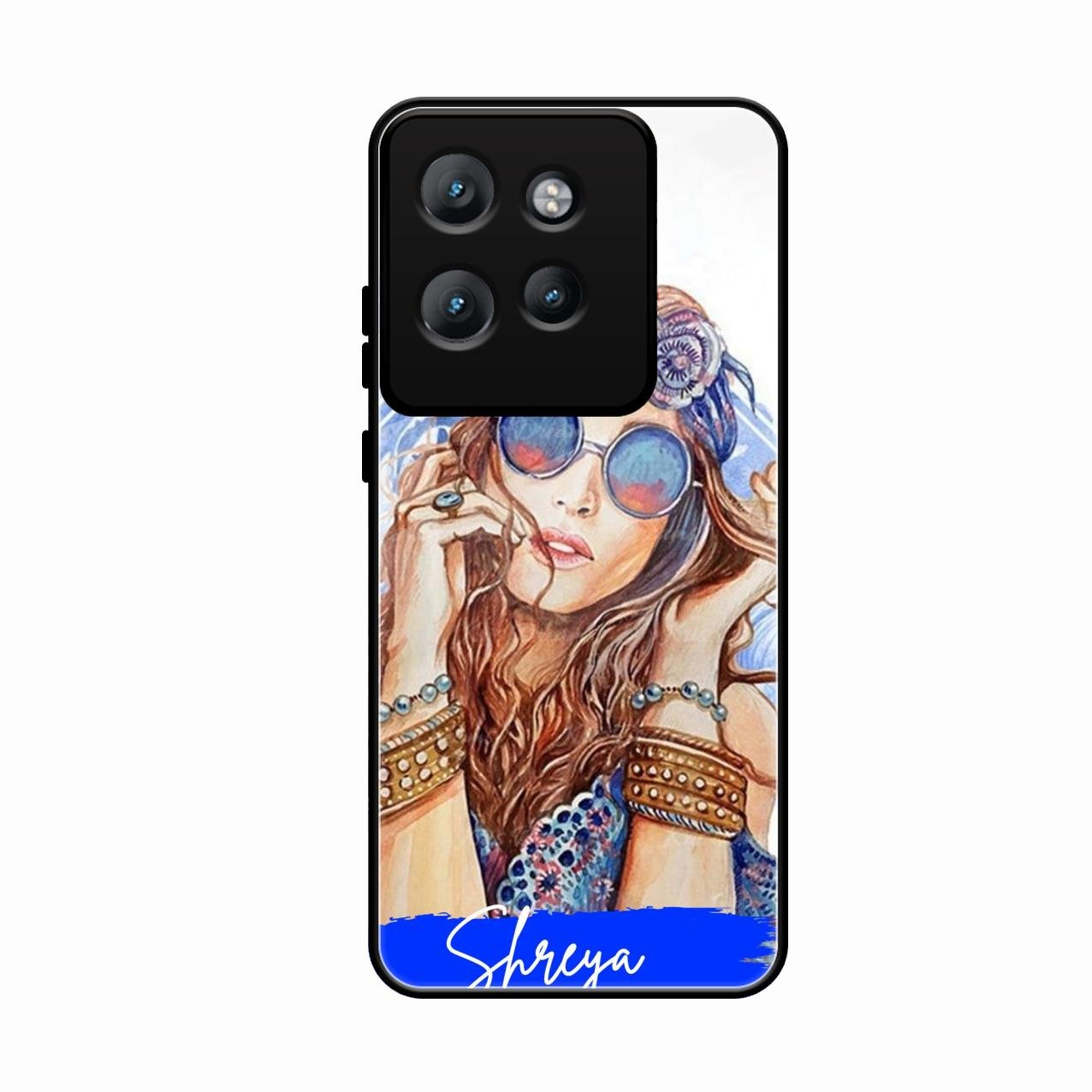Bindass Babe Customize Glass Case Cover For Motorola Edge 50