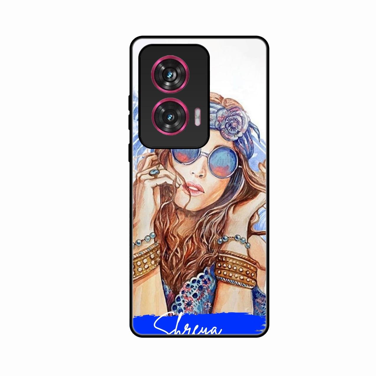 Bindass Babe Customize Glass Case Cover For Motorola G96 5G