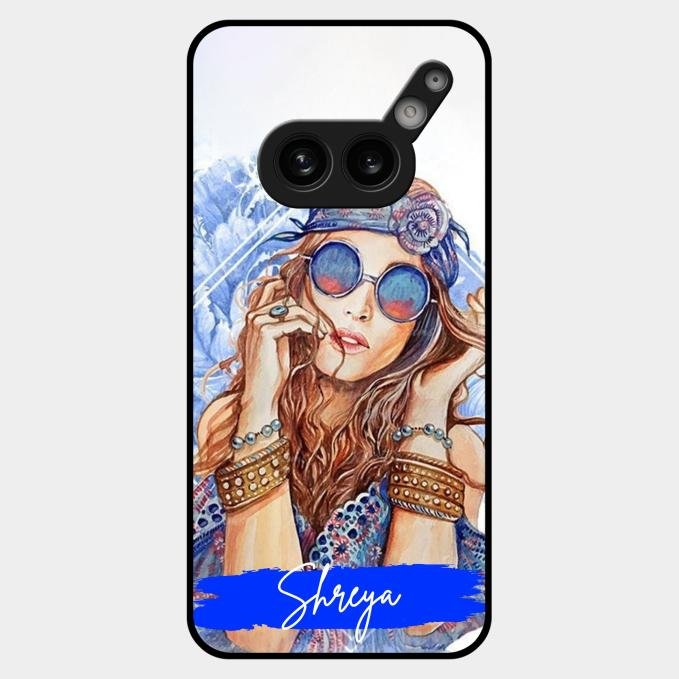 Bindass Babe Customize Glass Case Cover For Nothing Phone 2A Plus