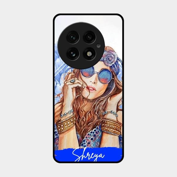 Bindass Babe Customize Glass Case Cover For Oneplus 13 5G
