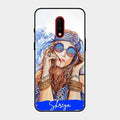 Bindass Babe Customize Glass Case Cover For Oneplus 7