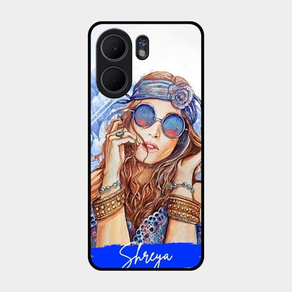 Bindass Babe Customize Glass Case Cover For Oppo A5X 5G