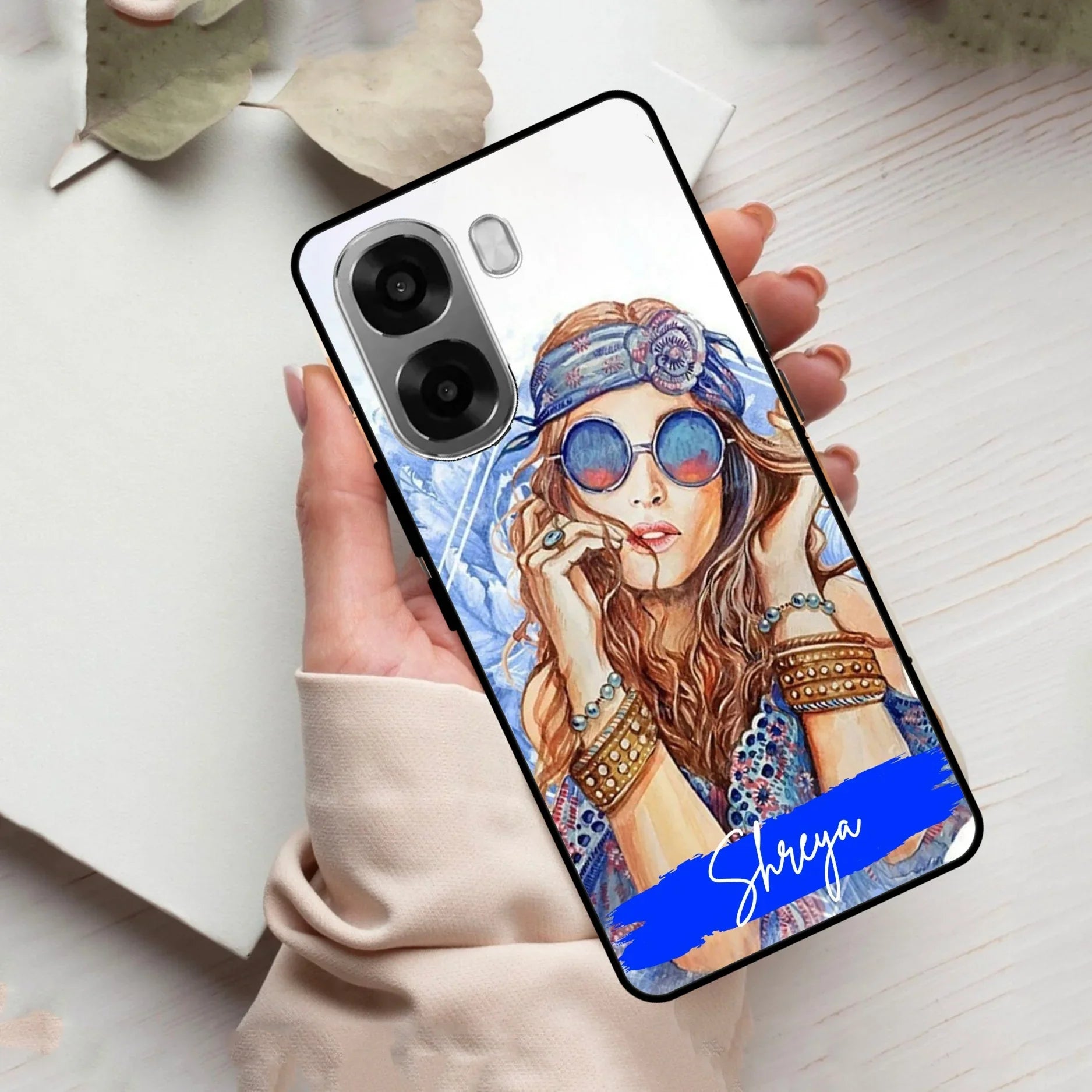 Bindass Babe Customize Glass Case Cover For Oppo