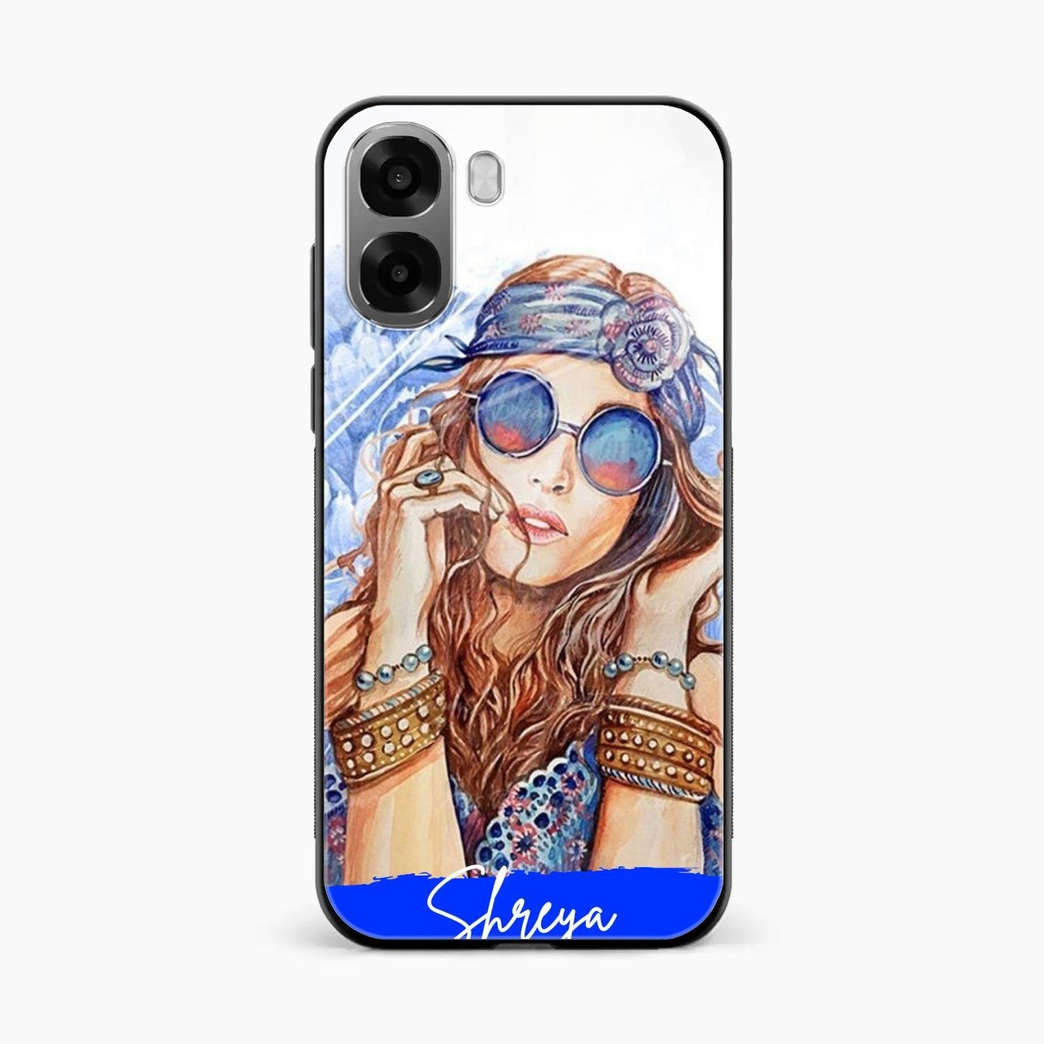 Bindass Babe Customize Glass Case Cover For Oppo A6X 5G