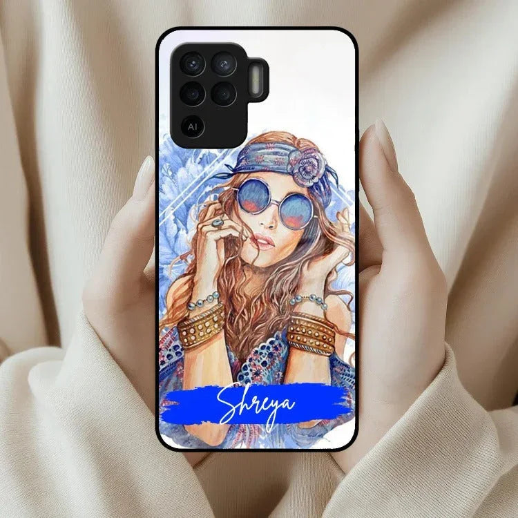Bindass Babe Customize Glass Case Cover For Oppo - ShopOnCliQ