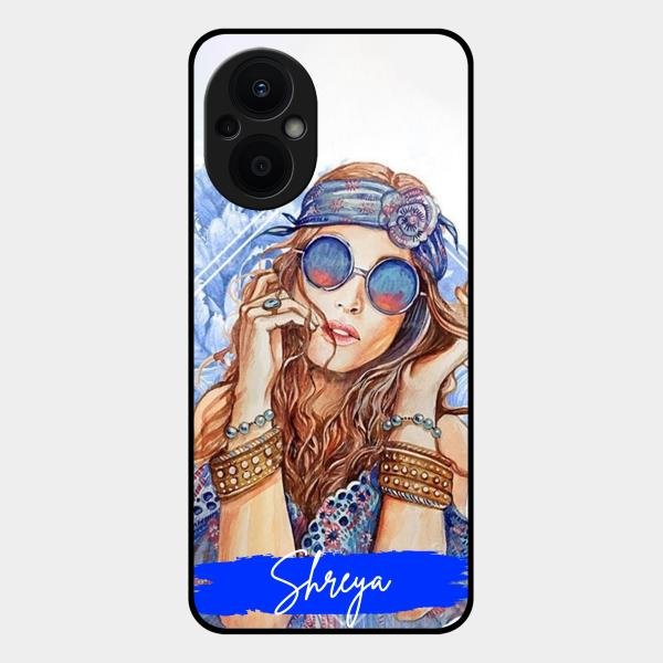 Bindass Babe Customize Glass Case Cover For Oppo F21 Pro 5G